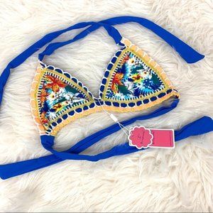 NWT Sexybody Tropical Floral Print Bikini Top Sz M